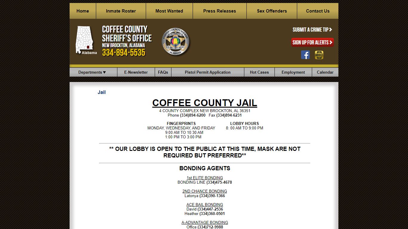 Jail - Coffee County Sheriff AL